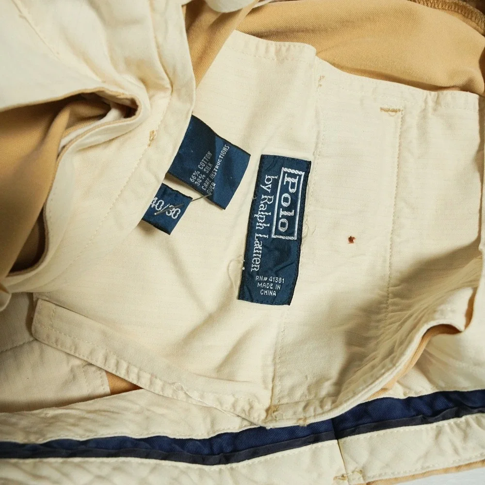 Polo Ralph Lauren Men 40x30 (Fits 39x26) Silk Blend Flat Front‎ Chino Pants